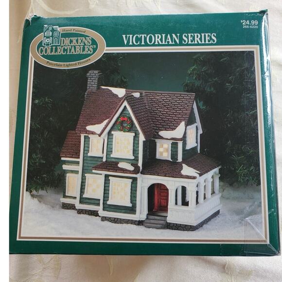 Dickens Collectibles Village Victorian Series Lighted House Wrap Porch Box 1995 - Picture 6 of 6